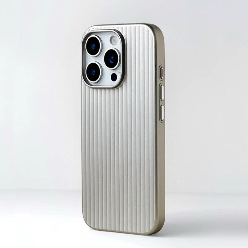 Electroplated 3D Stripes MagSafe Case – iPhone 17/16/15/14 Pro Max, Matte Hard PC Magnetic Cover. This page is ready